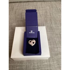 Swarovski Pink Crystal Heart Brooch